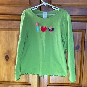 Gymboree Green Long Sleeve Shirt “I love cupcakes”